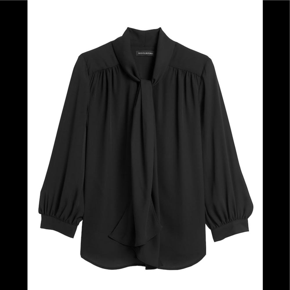 Banana Republic tie-neck blouse